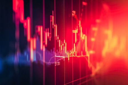 A candlestick chart index.の素材