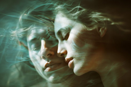 a lover expressing their feelings, overcoming the shyness and hesitationの素材