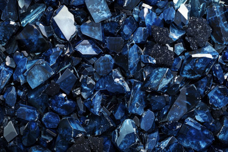 An abstract wallpaper pattern showcasing a sea of sapphire gemstones, their deep blue hues creating a sense of timeless luxury and eleganceの素材