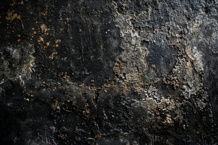 A black and white photo of a wall with a lot of dirt and grime. The photo has a moody and gritty feel to itの素材