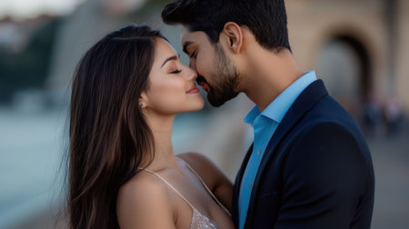 A cozy living room with a fireplace and a black coffee table. The room is furnished with a couch and a chair. The fireplace is lit, creating a warm and inviting atmosphereの素材