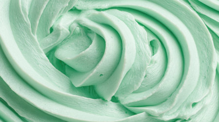 Mint green frosting creates a smooth and inviting texture ideal for decorating cakes and cupcakes.の素材
