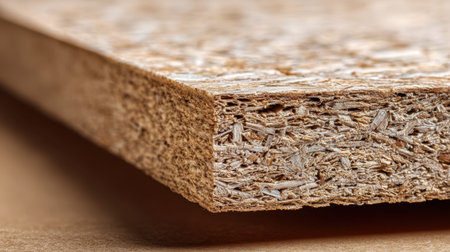 The image shows a close up of an engineered wood board highlighting its unique texture and composition.の素材
