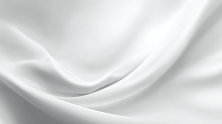 A smooth white fabric flows softly catching the light and adding tranquility to the environment.の素材