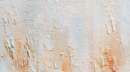 A richly textured canvas soft features white and orange tones with layered abstract strokes.の素材