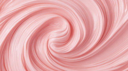 A delicate pink cream swirls forming soft waves that resemble a dreamy landscape of texture.の素材