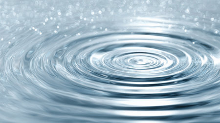 Soft waves dance across a serene surface reflecting light in beautiful patterns and calming all who watch.の素材