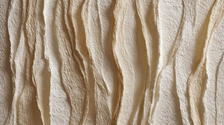 Gentle waves of textured paper flow together creating an organic and calming visual effect.の素材