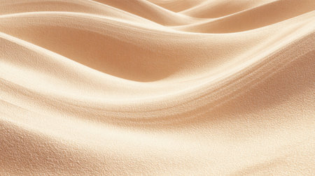 Silky dunes create elegant curves under the sun showing natures warmth and beauty.の素材