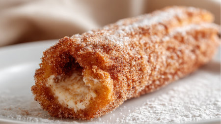 Sweet treat with crispy exterior and creamy filling perfect for sharing or enjoying alone.の素材