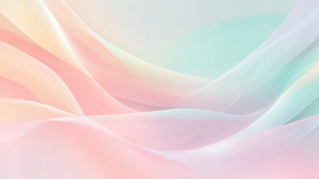 Gentle pastel colors blend seamlessly forming flowing waves that evoke calmness and serenity.の素材