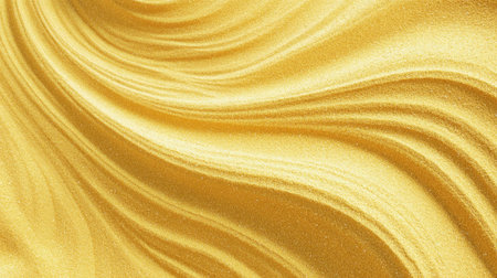 Shimmering golden texture flows gracefully, creating a smooth and elegant pattern. This visually striking backdrop is perfect for various artistic and decorative uses.の素材