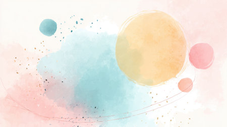 Swirling colors and soft shapes create a soothing abstract scene full of gentle movement.の素材