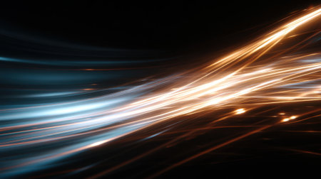 Vibrant colors swirl and pulse through the darkness illuminating the night with energy.の素材