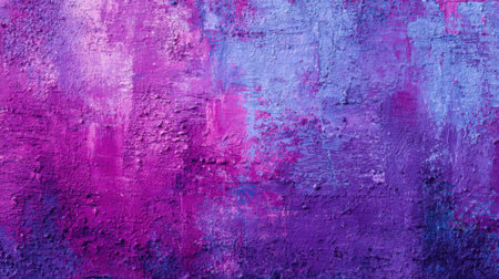 A striking abstract features display a textured wall adorned with rich shades of purple and violet, showcasing a blend of colors and patterns that create visual interest.の素材