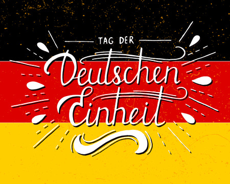 Day of German unity lettering. Tag der deutschen Einheit.のイラスト素材
