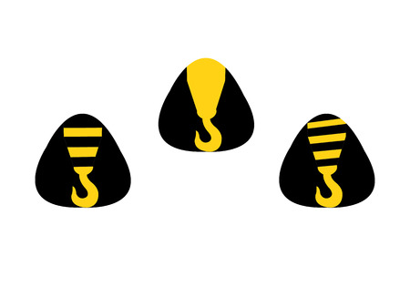 Construction crane hook illustration.のイラスト素材