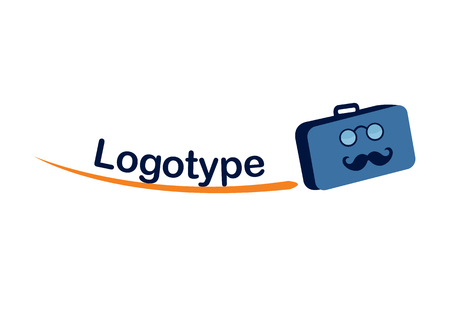 Logo suitcase for travel companiesの写真素材
