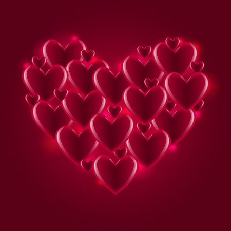 Valentine's Background. Background for valentine's day. Objects grouped and layered. Easy to edit vector illustration.のイラスト素材