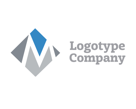 Sign of the letter M Branding Identity Corporate vector logo design template Isolated on a white backgroundのイラスト素材