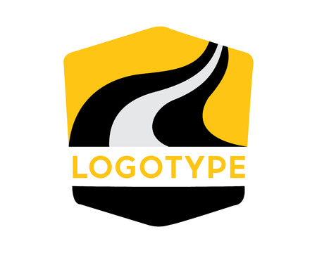 Logotype transportation, road, highway.のイラスト素材