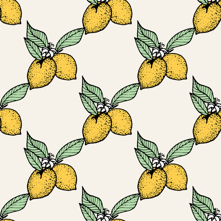 Seamless pattern of lemonsのイラスト素材