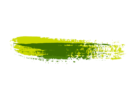 Vector of grunge brush strokes. Colorful brush strokes. Green vector brush strokes collectionのイラスト素材