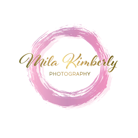 Pink Business Abstract Circle icon. vector logo design template for Corporate, Media, Technology style on white backgroundのイラスト素材