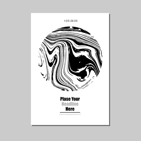 Abstract marble backgrounds, vector ink texture.のイラスト素材