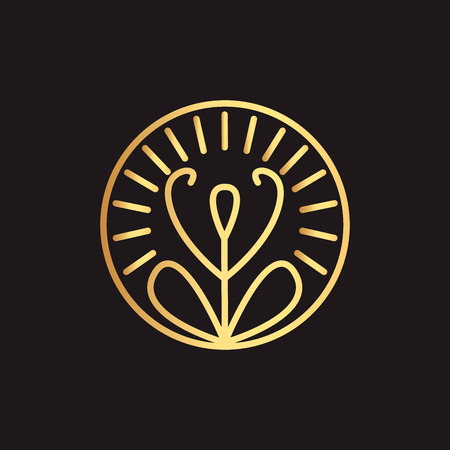 Abstract element for design, gold decoration.のイラスト素材