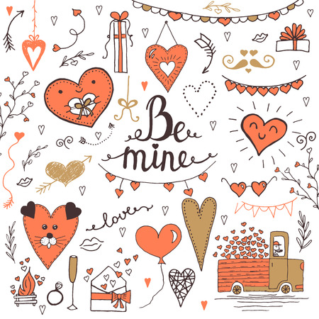 Vector illustration of valentines day.Use for banners, greeting cards, gifts, poster.のイラスト素材