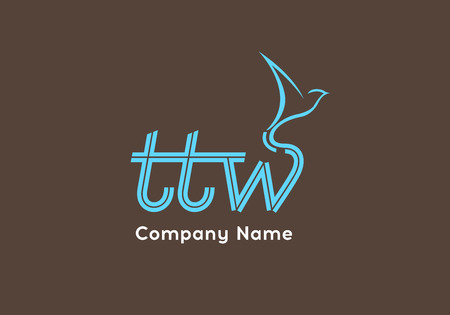 Letter TTW logo template. Premium monogram business sign. Universal vector icon.のイラスト素材