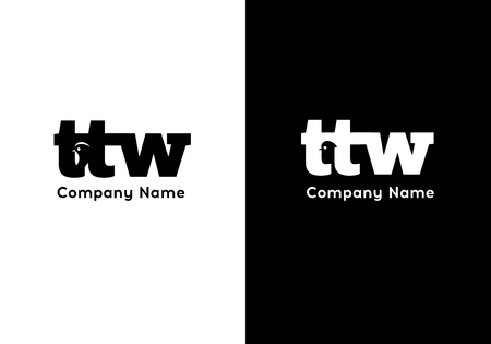 Letter TTW logo template. Premium monogram business sign. Universal vector icon.のイラスト素材