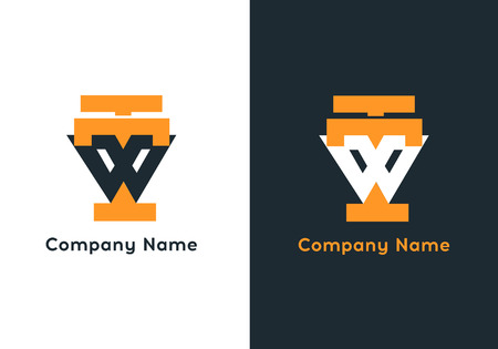 Letter TTW logo template. Premium monogram business sign. Universal vector icon.のイラスト素材