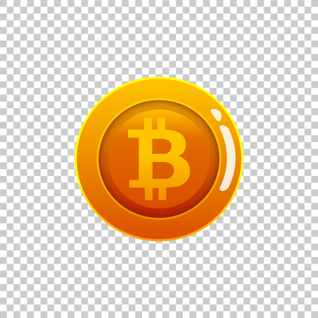 Bitcoin cryptocurrency coin, icon of virtual currency.のイラスト素材