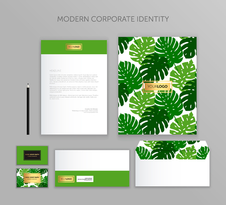 Corporate identity business set. Modern stationery template design. Documentation for business.のイラスト素材