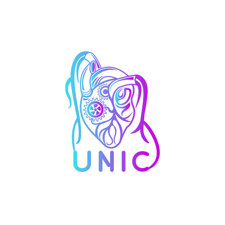 Illustration mechanical heart. Steampunk style.  Gear mechanism inside human heart drawn in steam punk style. Anatomic mechanic heart steampunk t-shirt designのイラスト素材