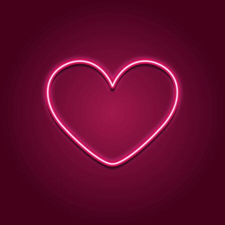 Bright heart. Design element for Happy Valentines Day. Ready for your design, greeting card, banner. Vector illustration.のイラスト素材