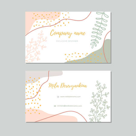 Abstract Modern Business Card. Elegant Business Cards. Modern Backgroundのイラスト素材