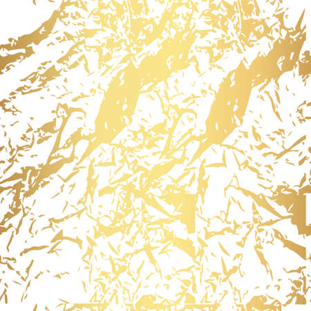Gold kintsugi crack vector card on white background. Golden texture.のイラスト素材