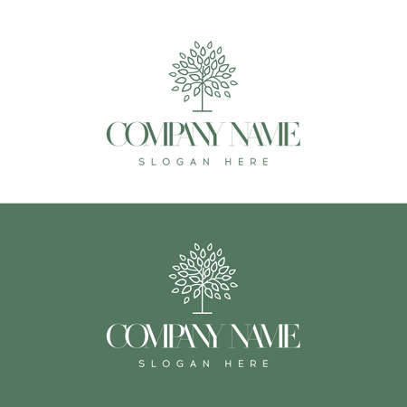 Green Tree  Template.Abstract, balance and life design template.のイラスト素材