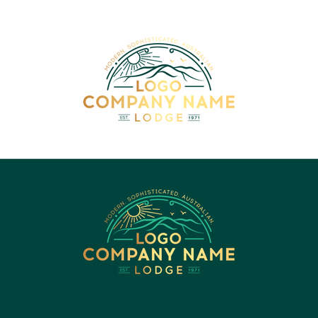 Green Nature Farm Logo Design Template.Farm House concept logo.のイラスト素材