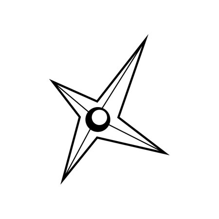 Magic and alchemy star. Trendy line art style.のイラスト素材