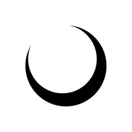Moon vector icon. Black moon icon. Celestial crescent isolated elements.のイラスト素材