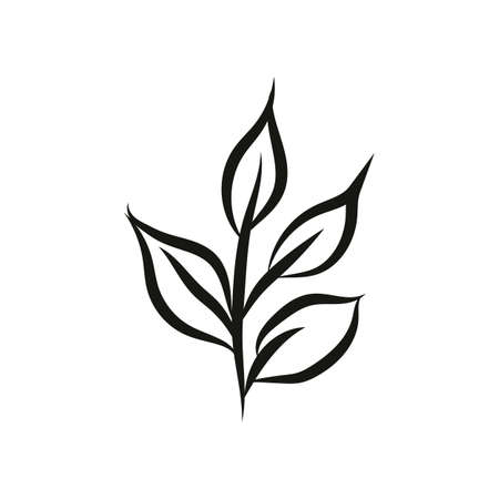 Leaf logo design, vector natural concept inspiration, leaf icon. Leavesのイラスト素材