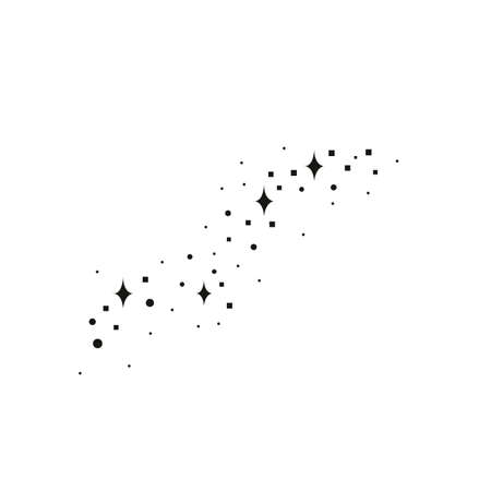 Magic and alchemy stars. Trendy line art style.のイラスト素材