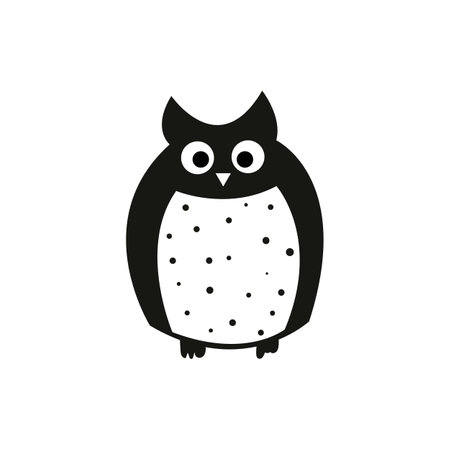 Owl bird logo, owl line art template design inspiration.のイラスト素材