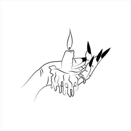Mystical Witches hand. Boho style.のイラスト素材