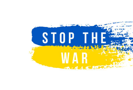 Stop War in Ukraine. Ukraine War Poster. Vector Illustration.のイラスト素材