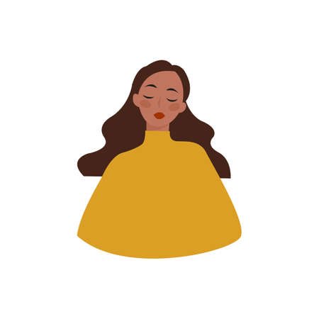 Sad Ukrainian Girl. Support for Ukraine. No war.のイラスト素材